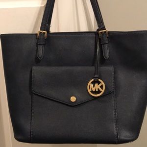 Navy Blue Michael Kors Tote